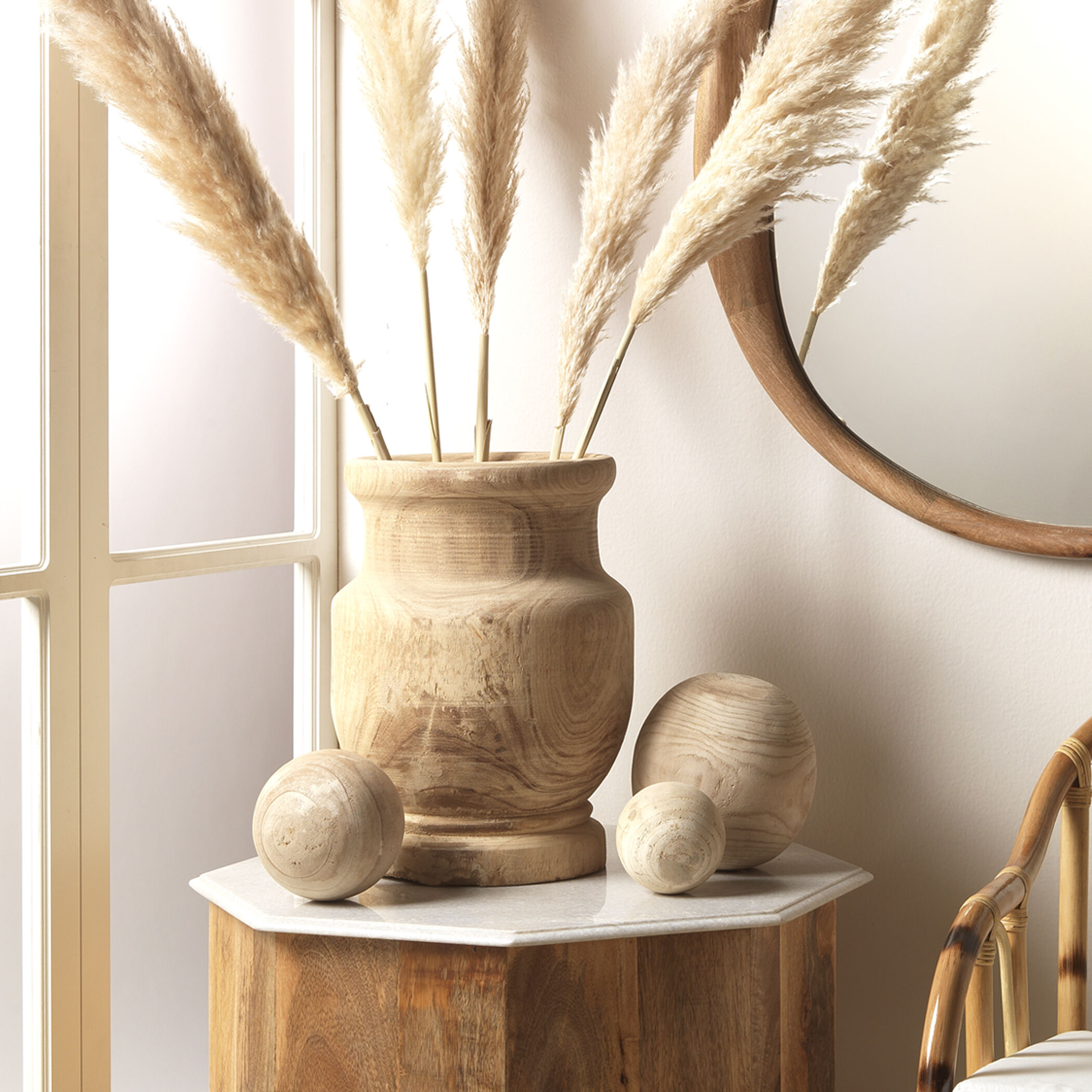 Laguna 17.75 X 13.5 inch Wooden Vase