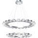 Pebble LED Classic Silver Chandelier Ceiling Light, Double Ring