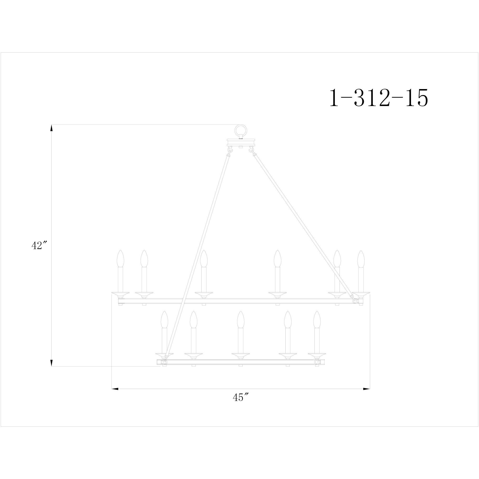 Middleton 15 Light 45 inch Matte Black Chandelier Ceiling Light, Essentials