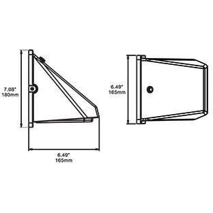 Ontario LED 7 inch Black Outdoor Wall Mount, Medium