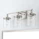 Colton 3 Light 24 inch Brushed Nickel Vanity Light Wall Light