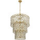 Windsor 13 Light 31.75 inch French Gold and Matte Black Chandelier Ceiling Light