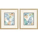 Tropic Leaves Blue and Green and Rust and Turquoise Framed Art, Propac