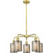 Cobbleskill 5 Light 23 inch Satin Gold Chandelier Ceiling Light in Mercury