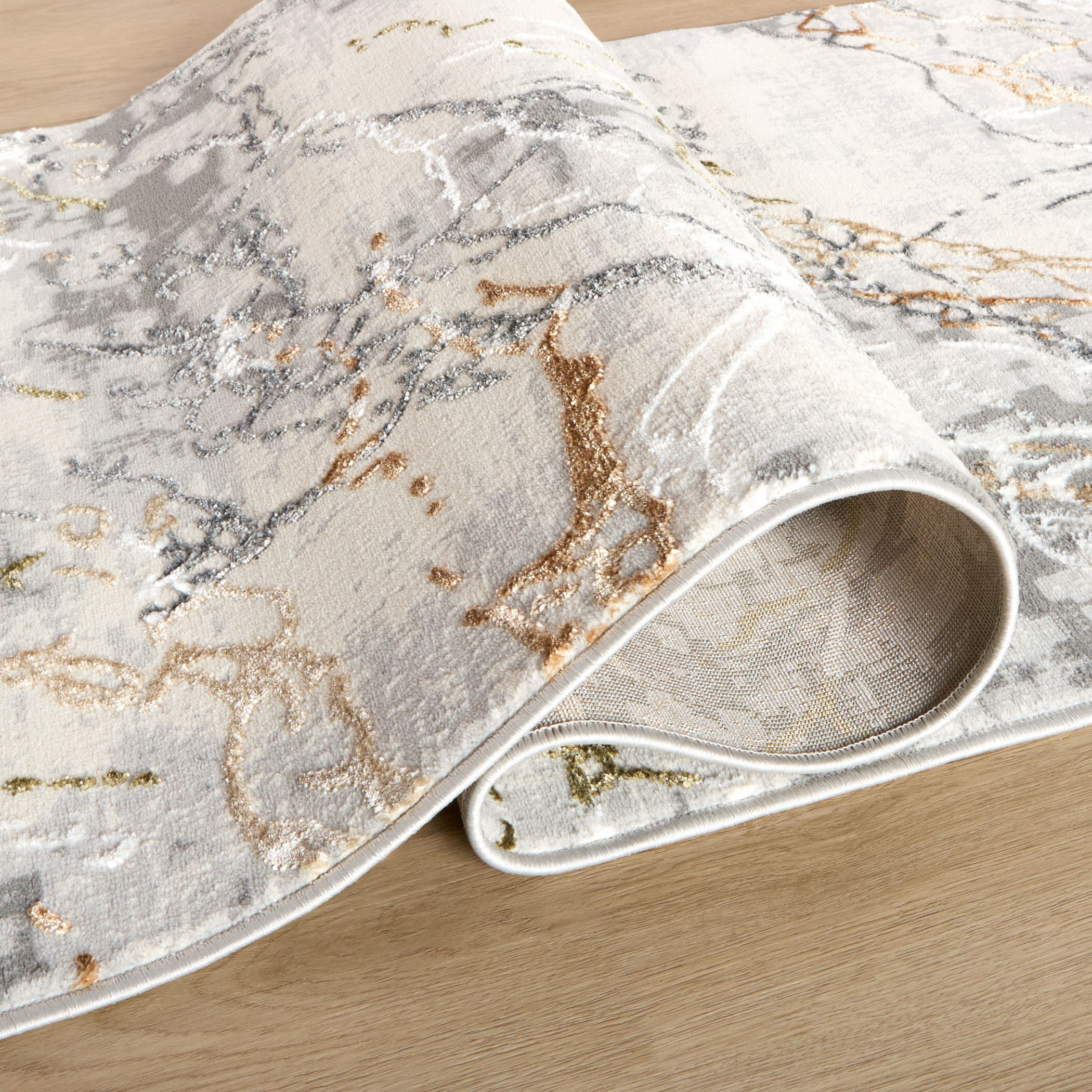 Salim Ivory and Brown Indoor Rug