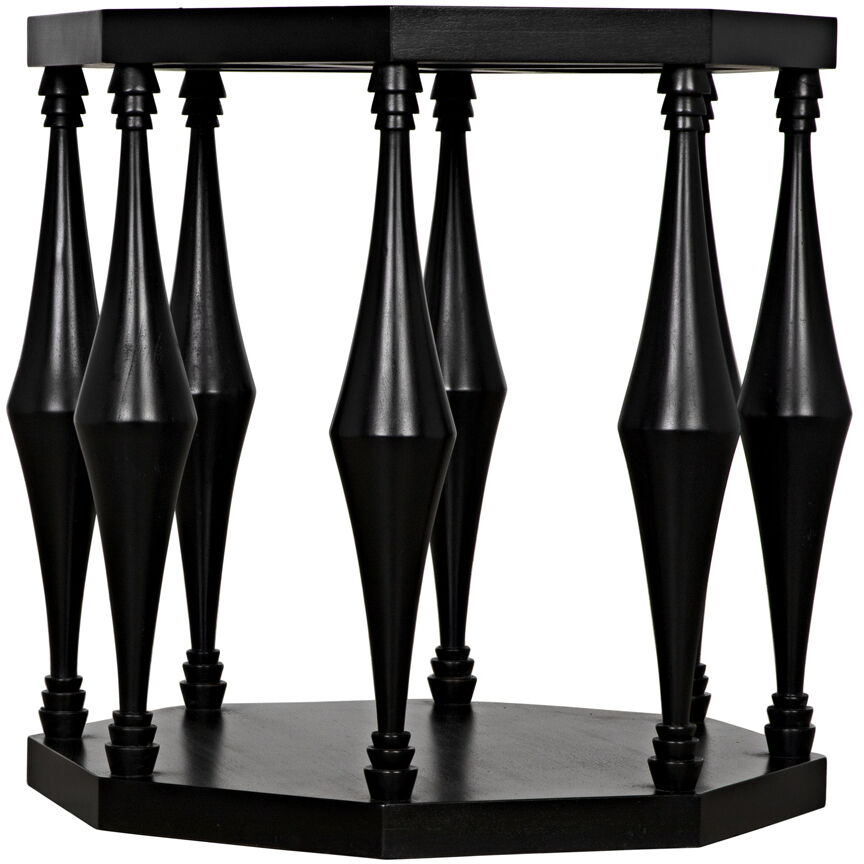 Marceo 26 X 26 inch Hand Rubbed Black Side Table