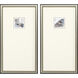 Abstract Gray and Blue and Pink and White Framed Art