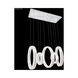 Crystal Ice LED 32 inch Silver Acrylic Chandelier Ceiling Light