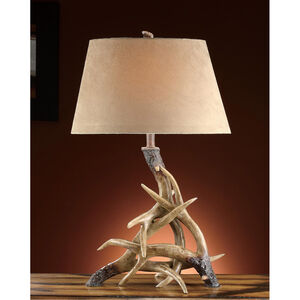 Deer Shed 31 inch 150 watt Resin Weathered Antler Table Lamp Portable Light