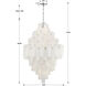 Addis 20 Light 31.5 inch Polished Chrome Chandelier Ceiling Light in Tronchi Glass White