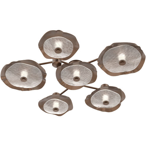 Cumulus LED 56.8 inch Burnished Bronze with Clear Granite Glass Hub & Spoke Ceiling Light