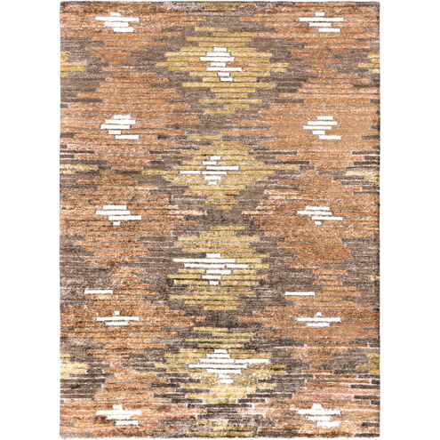 Platinum 36 X 24 inch Rust, Camel, Dark Brown, Taupe Rug
