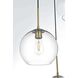 Baxter 3 Light 21 inch Satin Gold Pendant Ceiling Light