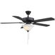 Traditional 52 inch Matte Black Ceiling Fan