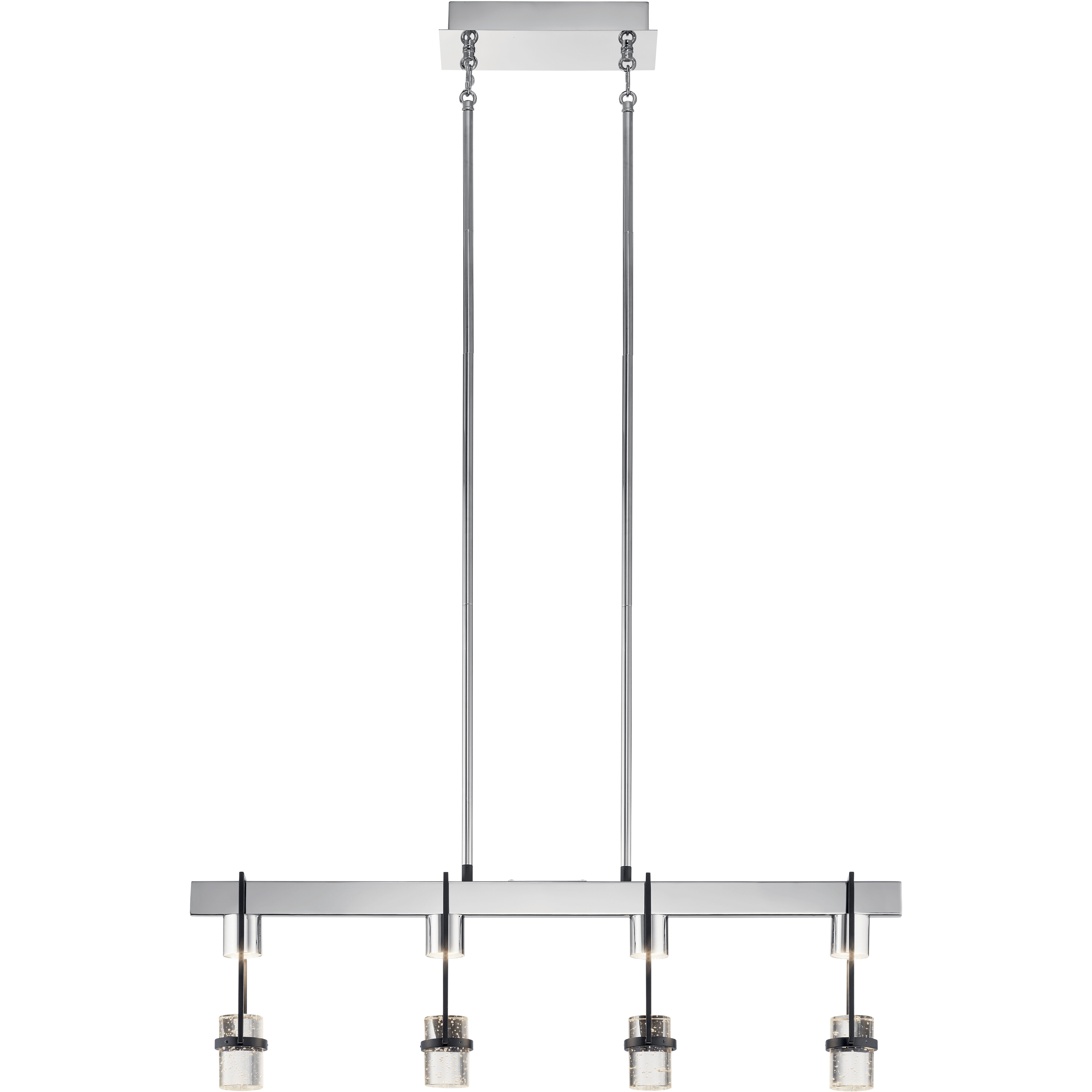 Ayse LED 3.75 inch Matte Black Chandelier Ceiling Light, Linear (Single)