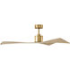 Adler 52 inch Burnished Brass with Washed White Oak ABS Blades Ceiling Fan
