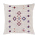 Cactus Silk 18 X 18 inch Taupe/White/Violet/Burgundy/Bright Orange Pillow Cover