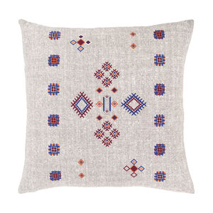 Cactus Silk 18 X 18 inch Taupe/White/Violet/Burgundy/Bright Orange Pillow Kit, Square