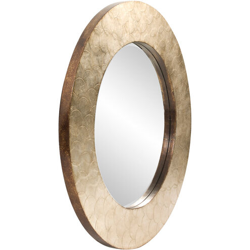 Camelot 36 X 36 inch Champagne Silver with Bronze Accents Wall Mirror
