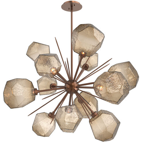 Gem LED 38.4 inch Burnished Bronze Chandelier Ceiling Light in 2700K LED, Starburst