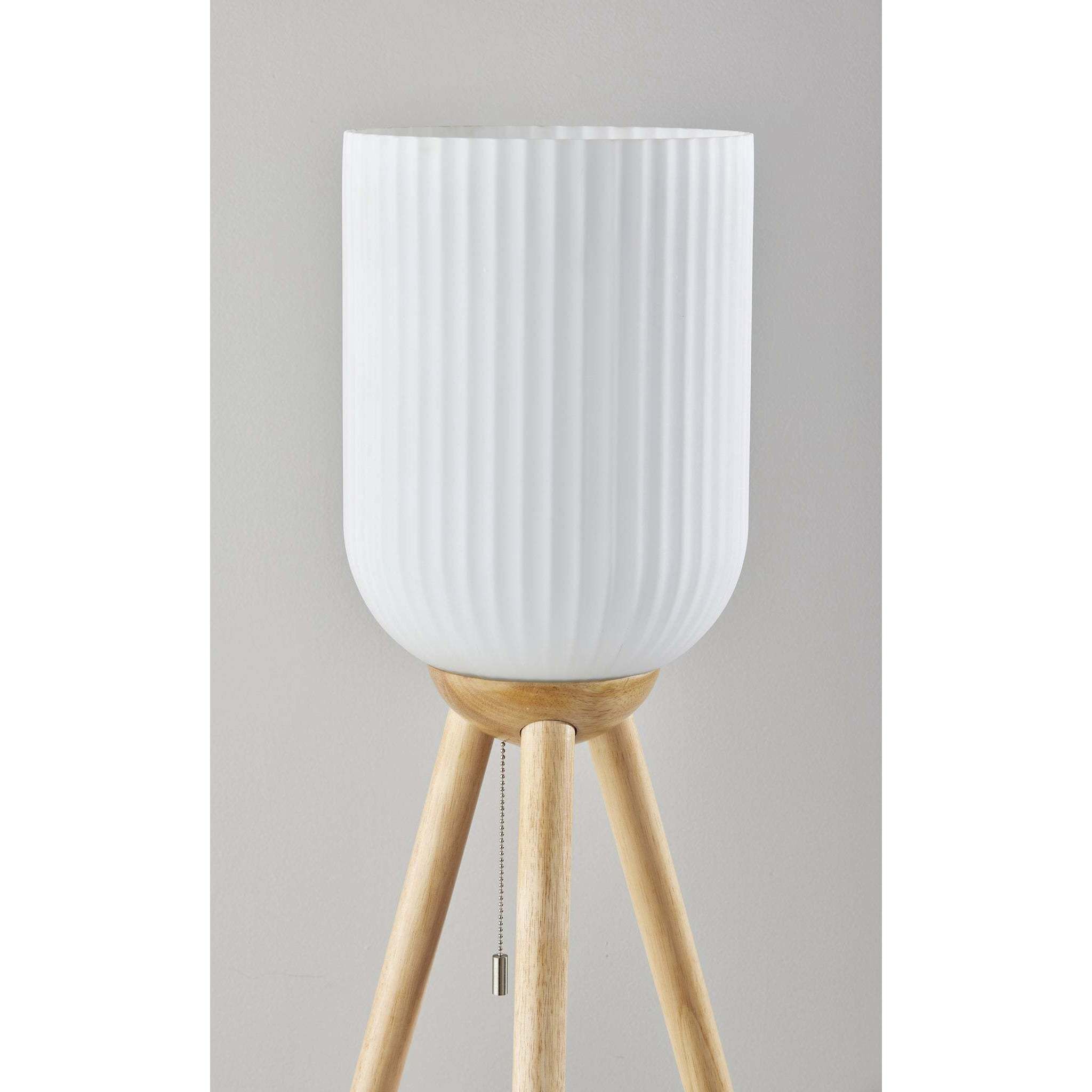 Kinsley 57.5 inch 100.00 watt Natural Wood Floor Lamp Portable Light