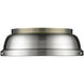 Duncan 2 Light 14 inch Aged Brass Flush Mount Ceiling Light in Pewter, Damp