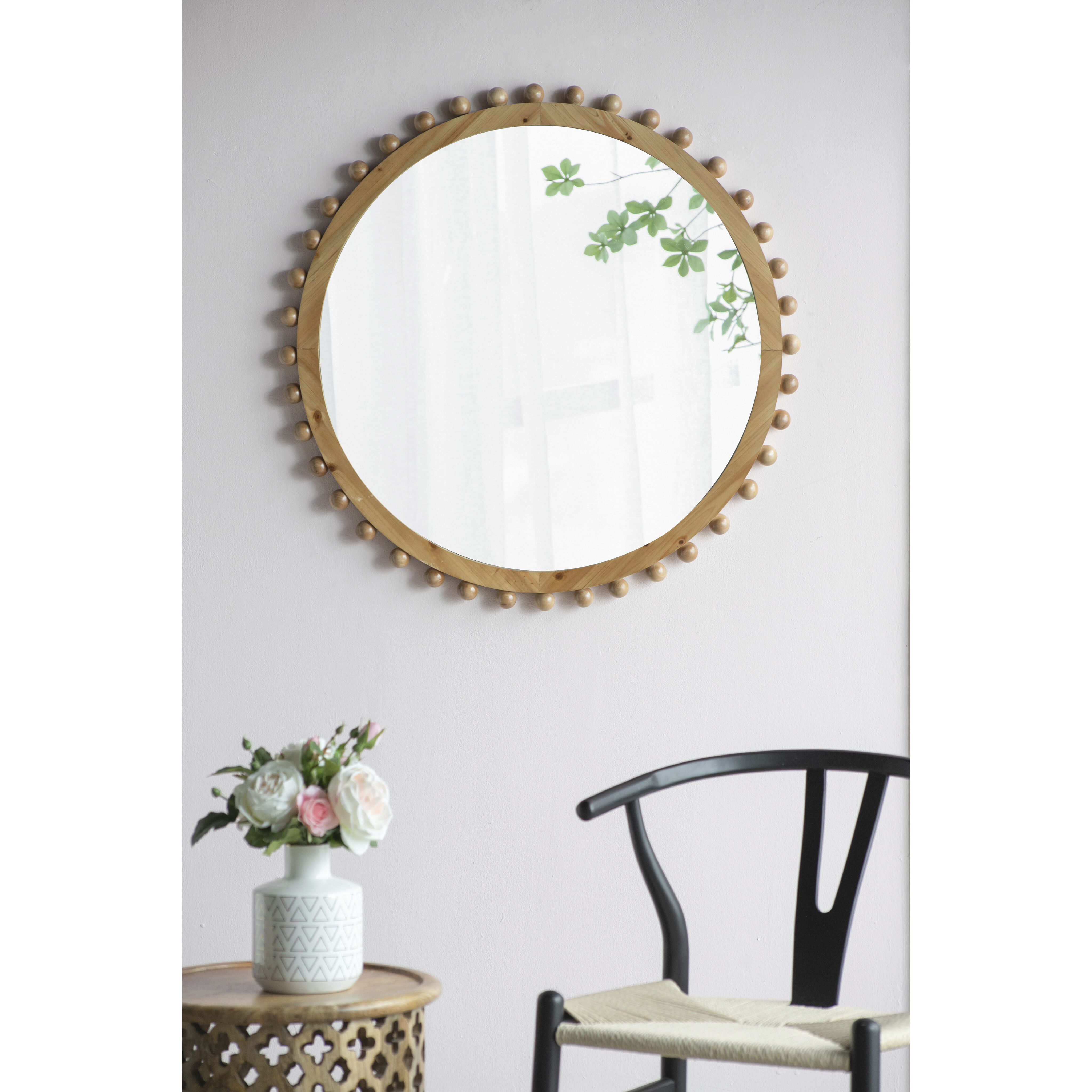 Jasper 33.5 X 33.5 inch Brown Wall Mirror