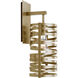 Tempest 1 Light 6.2 inch Gilded Brass Indoor Sconce Wall Light in Exposed Bulb