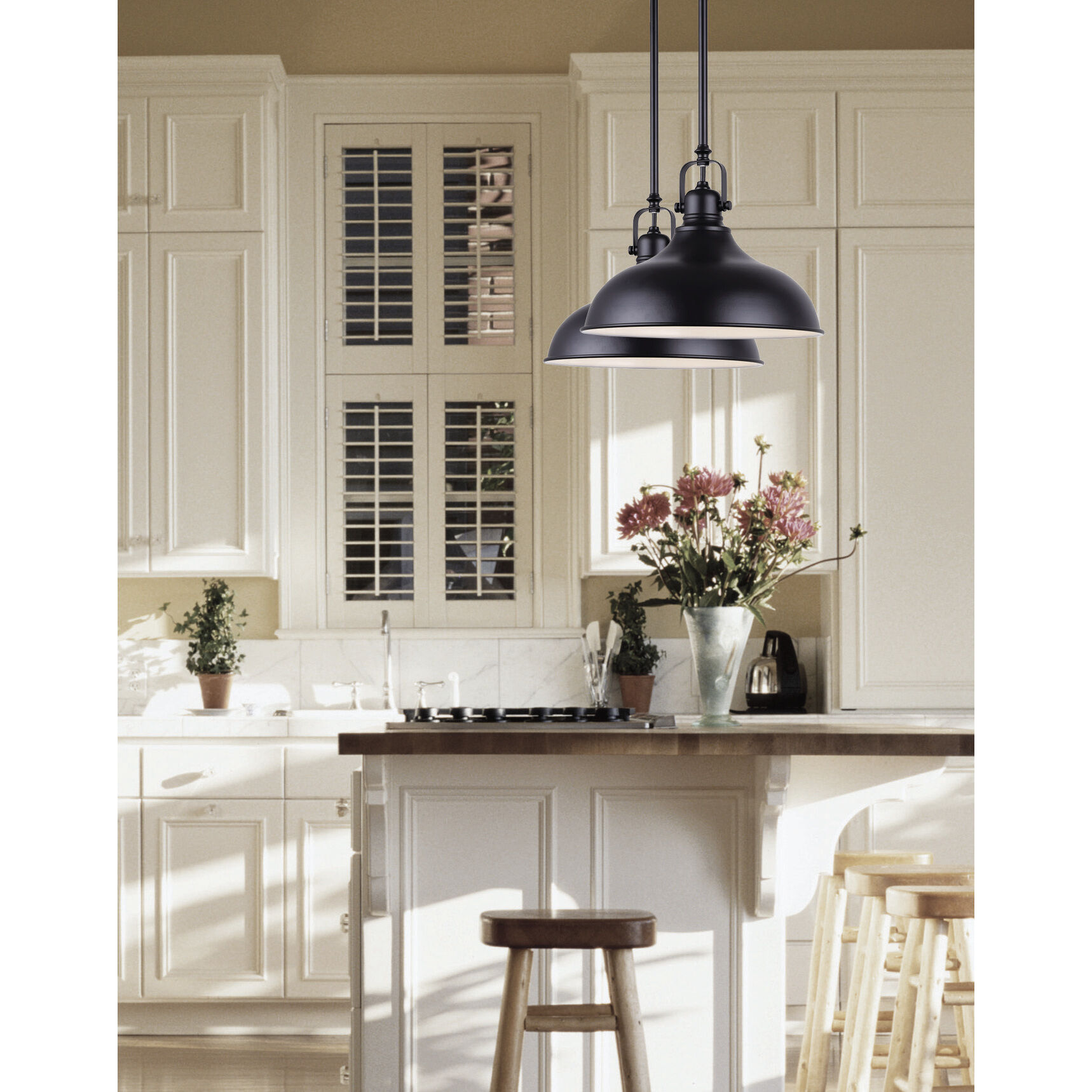 Madison LED 12 inch Black Pendant Ceiling Light