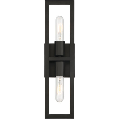 Urban Oasis 2 Light 5 inch Matte Black Wall Sconce Wall Light