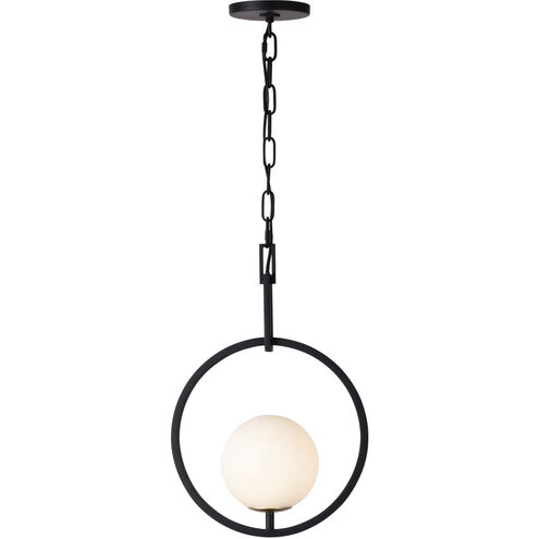 Stopwatch 1 Light 12 inch Matte Black and French Gold Pendant Ceiling Light