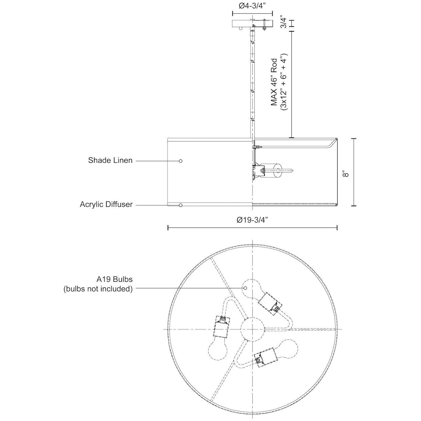Gregory Pendant Ceiling Light in White