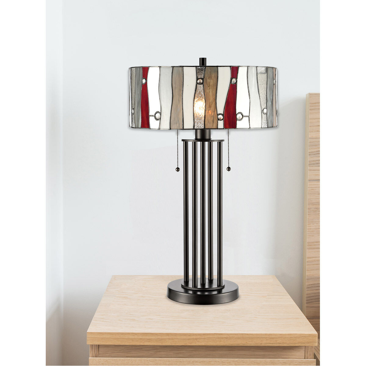 Evelyn 27 inch 60.00 watt Tiffany Bronze Table Lamp Portable Light