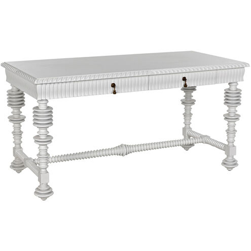 Portuguese 60 X 28 inch Solid White Desk, Small