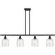 Ballston Bella 4 Light 48 inch Matte Black Stem Hung Island Light Ceiling Light