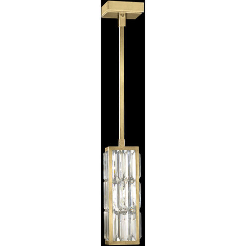 Crystal Enchantment 1 Light 5 inch Gold Pendant Ceiling Light