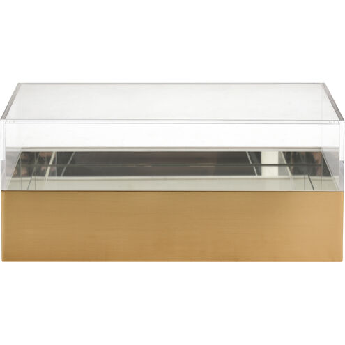 Split 14 X 7 inch Brass with Clear Decorative Box, Rectangle