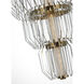 Waterford Killarney LED 19 inch Natural Brass Layered Entry Chandelier Ceiling Light