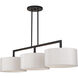 Meridian 3 Light 51 inch Bronze Linear Chandelier Ceiling Light, Extra Large