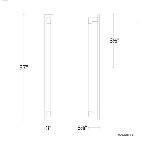 Barre 1 Light 37 inch Brushed Nickel Bath Vanity & Wall Light in 2700K, 37in.