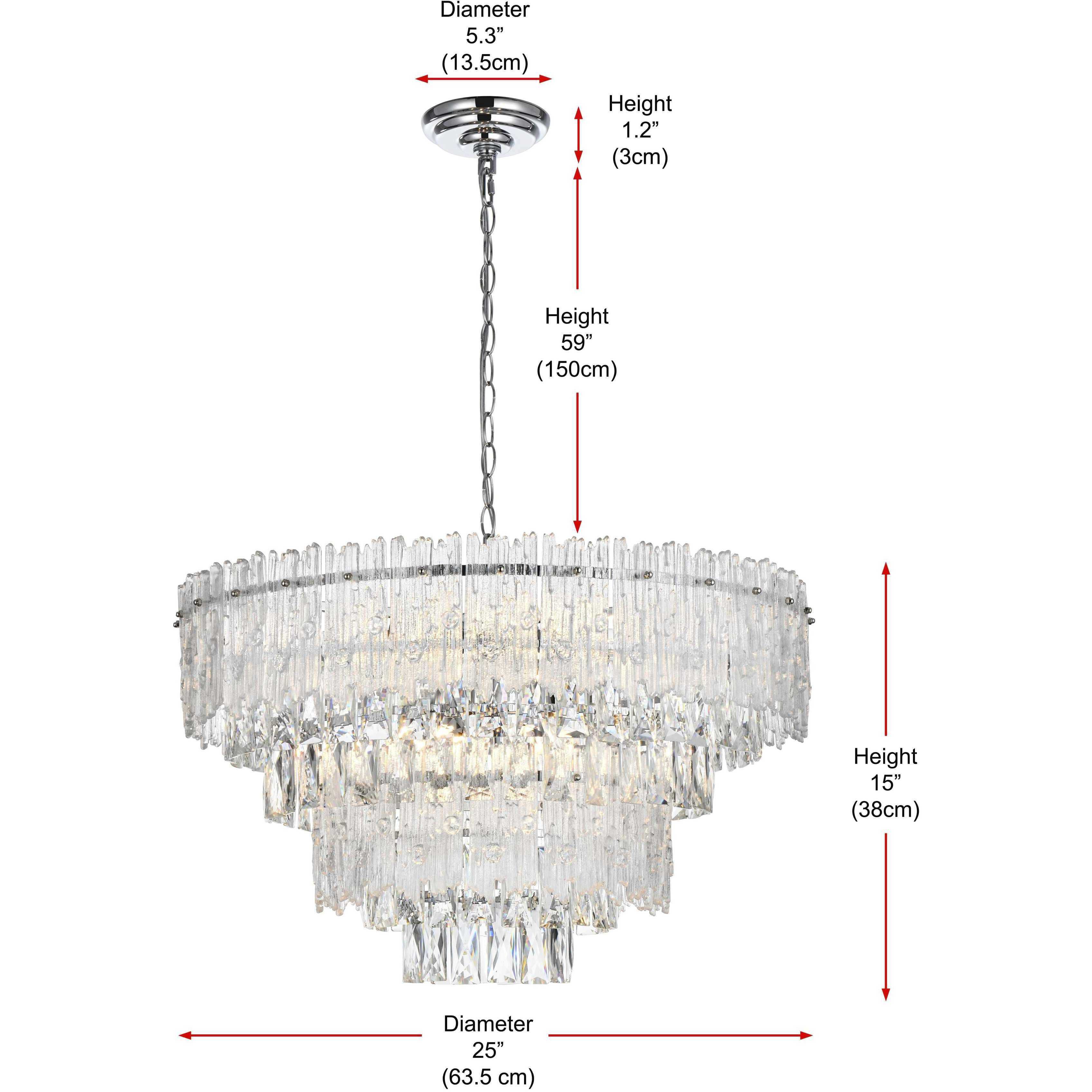 Emilia 8 Light 25 inch Chrome Chandelier Ceiling Light