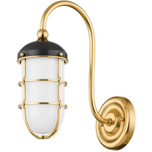 Holkham 1 Light 4.75 inch Aged Brass and Distressed Bronze Wall Sconce Wall Light