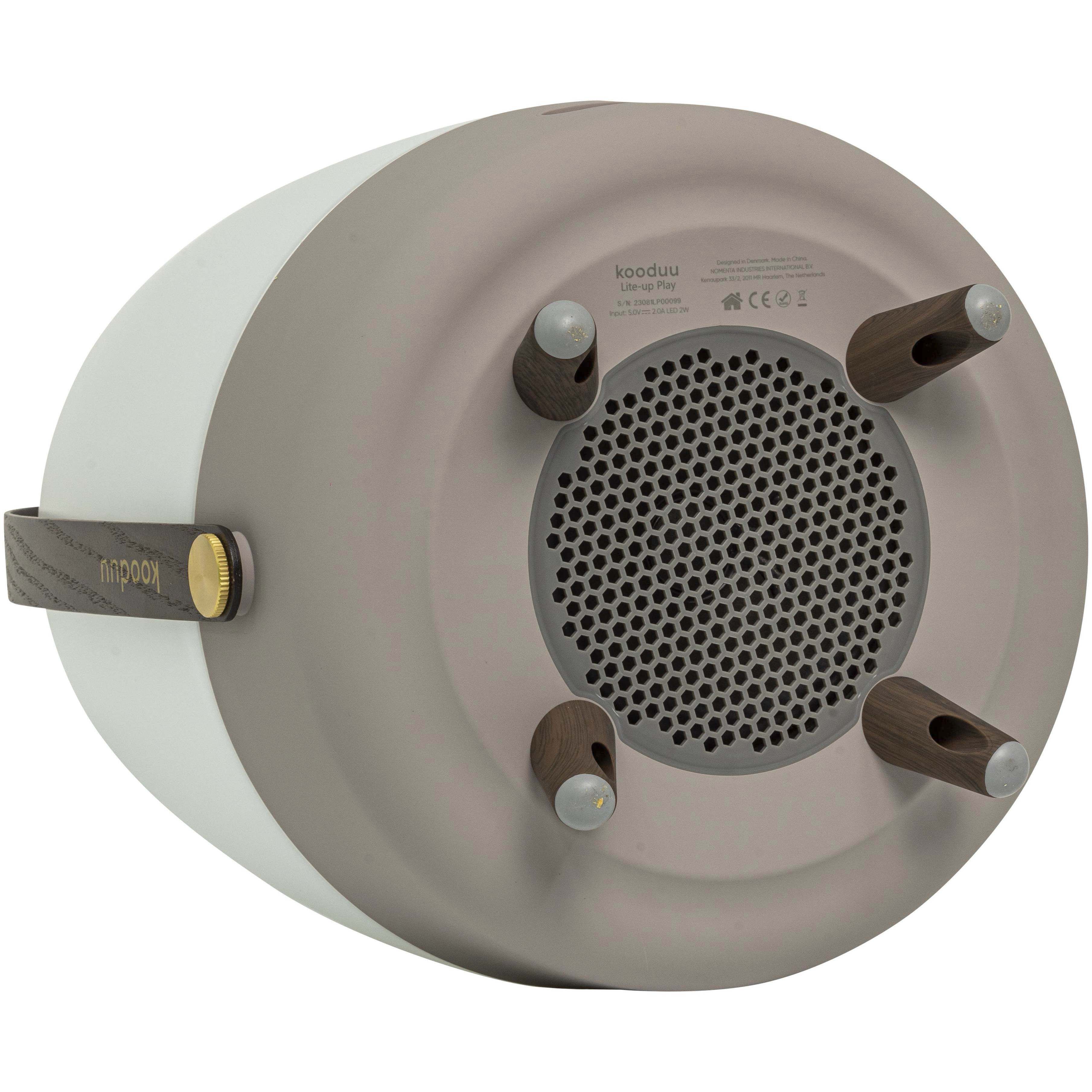 Lite Up Play 15.75 X 11.4 inch Earth Light Brown Taupe Portable Speaker Lamp in Earth Light Brown/Taupe, Kooduu