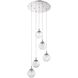 Fybra 5 Light 16 inch Chrome Pendant Ceiling Light