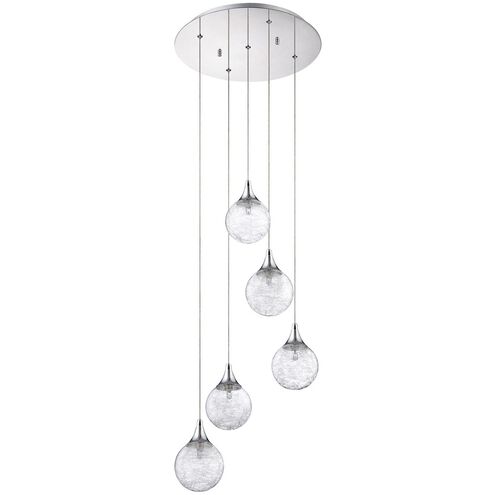 Fybra 5 Light 16 inch Chrome Pendant Ceiling Light