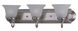 Essentials - 801x 3 Light 24 inch Satin Nickel Bath Light Wall Light in Frosted