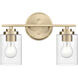 Moven 2 Light 14.25 inch Modern Gold Bathroom Vanity Light Wall Light