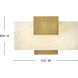 Cadiz LED 11.5 inch Heritage Brass Bath Sconce Wall Light