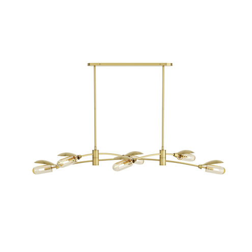 Ximena 6 Light 64 inch Antique Brass Chandelier Ceiling Light
