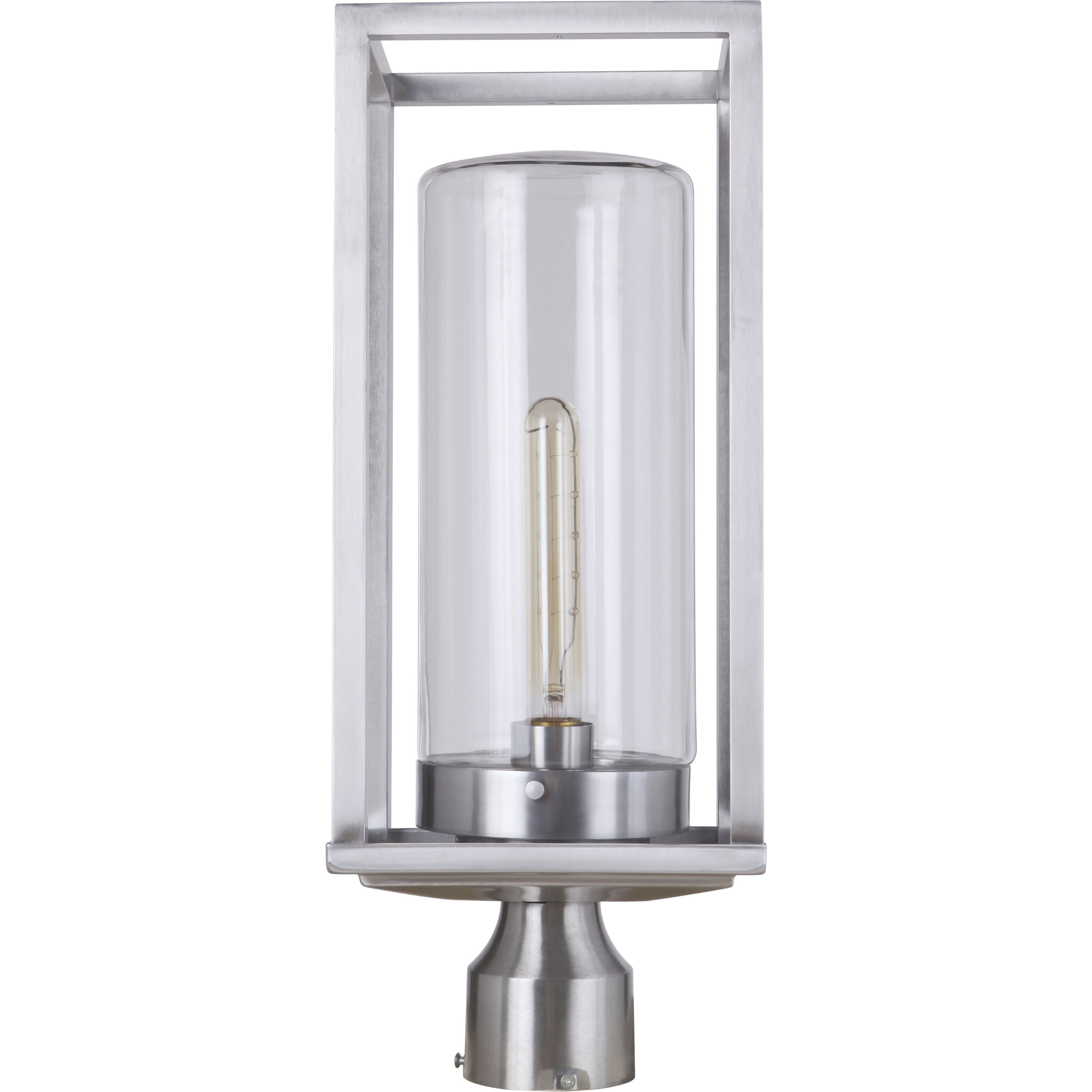 Neo 1 Light 17 inch Satin Aluminum Outdoor Post Light